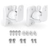HomeMount Supporto Altoparlanti da Parete, Regolabile ±20°/±70°, Metallo Robusto, Universale, Salvaspazio, Facile Montaggio, Portata 8 Libbre (Bianco, 2 Pack)