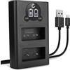 CELLONIC Caricatore Doppio NP-W126S NP-W126 Smart e Veloce compatibile con compatibile con FujiFilm NP-W126S Caricabatterie Dual BC-W126 + Cavo USB di Ricarica