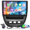 VECHTEL 8 CORE 6G+128G Autoradio Android 15 per Toyota Aygo/Peugeot 107/Citroen C1 2004-2014, 10.1'' IPS HD Schermo Tactile co Carplay Android Auto senza Fili DSP GPS Wi-Fi USB Bluetooth FM RDS Camera