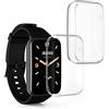 kwmobile Set 2x Custodia Smartwatch Compatibile con Xiaomi Mi Band 7 Pro Cover - Case Silicone Protezione Orologio Fitness trasparente
