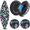 WC Modkit Arctis Nova 7 - Cuscinetti auricolari in gel, fascia larga e piastre laterali compatibili con Arctis Nova 7, 5, Pro WIRED e altri, realizzati da Wicked Cushions | 90's Black