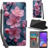PHINIENLAND Cover per Samsung Galaxy A7 2018 Case PU Pelle Custodia [Kickstand] [Chiusura magnetica] [Slot per Schede], Portafoglio Flip Custodia per Samsung A7 2018,Fiori