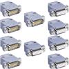 PENGLIN DB15 - Set di 10 connettori seriali per saldatura, maschio femmina RS232 D-SUB, connettori dorati RS232, 15 pin, adattatore per saldatura con cappuccio in plastica, beccuccio per scarico della
