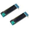 TECNOIOT x2pcs 0.91 inch Blue 128X32 OLED LCD LED Display Module| 2 pz 0.91 Pollici 128x32 IIC I2C Display OLED LCD Blu Fai da Te Modulo OLED SSD1306 Driver IC DC 3.3 V 5 V per Arduino