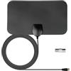 ZBJBinCH Antenna TV per interni, booster con segnale forte, antenna digitale HD 4K con ricezione a lungo raggio di 200 miglia per canali locali Freeview, supporta tutti i televisori