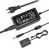TKDY AC-PW20 Alimentatore adattatore CA NP-FW50 Kit accoppiatore CC batteria fittizia per fotocamere Sony Alpha A6400 A6100 A6000 A6300 ZV-E10 A5100 A7 A7II A7RII A7SII A7S RX10 II III IV NEX