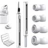 Link Dream 4 Paia Gommini Per Airpods Pro/Airpods Pro 2 con Foro per la Riduzione del Rumore, 3 in 1 Set di Pulizia Airpods, Auricolare di Ricambio con Custodia Portatile- XS/S/M/L