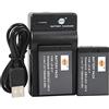 DSTE LP-E17 - Batteria agli ioni di litio (2 pezzi) e micro USB, compatibile con Canon EOS R10 M3 750D 760D 8000D Kiss X8i Rebel T6i T6s R10