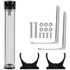 VBESTLIFE serbatoio raffreddamento ad acqua, 190 mm/240 mm/300 mm/400 mm * 50 mm diametro pom cilindrica CPU di raffreddamento ad acqua nel serbatoio kit dissipatore di calore per computer