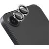 TUTUO 2 Pcs Pellicola Protezione Fotocamera per iPhone 16e, 9H Vetro Temperato Protettiva Lente Telecamera Copri Anello Individuale in Metallo, HD Chiaro - Trasparente