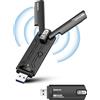 RUIZHI AX5400 WiFi 6E WLAN Stick per PC, Tri-Band 6Ghz/5Ghz/2.4Ghz, Antenna WLAN 5DBI, USB3.0 WPA3 MU-Mimo, USB WLAN Adapter Dongle per Windows 10/11