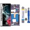 It'Go Full Incell - Schermo LCD di ricambio per Samsung S22 Ultra 5G S908, con strumenti, nero, con telaio, di alta qualità