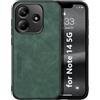 Kepuch Silklike Cover per Redmi Note 14 5G - Custodia Case Piastra Metallica Incorporata - Verde