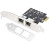 6COMGIGA Scheda di rete PCI-E 2.5GBase-T, doppia porta RJ45 2500/1000/100M/10Mbps con controller Ethernet Realtek RTL8125B, supporta Windows 11/10/8/7, Windows Server, Linux