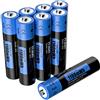 Hixon Batteria al litio AAA, ricaricabile 1,5 V, batteria al litio AAA, 1100 mWh ad alta capacità, 8 batterie AAA