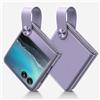 COQUE Custodia Motorola Razr 40 Ultra,Custodia sottile per telefono con anello con cordino in seta con supporto video ad anello,Custodia pieghevole per Motorola Razr 40 Ultra 5G-Viola