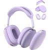 SQERO Custodia in silicone per cuffie Airpods Max USB-C/Lightning, AirPods Max accessori per auricolari, custodia in silicone morbido (violetta)