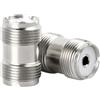 Elitecran 2 Pezzi Adattatore Coassiale UHF Femmina a Femmina, Connettore PL-259 a Barilotto PL259 per Radio CB Ham, Antenna, Misuratore SWR, Estensione Cavo RF, Doppio Connettore F/F