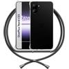 ANFAIRLACE Cover Cordino Compatibile con oneplus nord CE 5, Custodia Trasparente TPU Morbido Silicone Laccio Chiaro Case, Nero