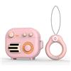 Moydolo Compatibile Con Custodia AirPods 3 Generazione 2021 Radio, Bambini Adolescenti Ragazze Ragazzi Donne Protettivo Silicone Kawaii Cartoon Cute Grammofono per Custodia AirPod 3rd Case Cover - Rosa
