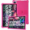 Generic Custodia per DOOGEE U11 2025 da 11 pollici con copertura completa, adatta ai bambini, antiurto, antigraffio, supporto regolabile, copertura in morbido silicone impermeabile, rosa