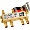TronicXL Distributore antenna coassiale a 6 vie 4K HD 3D splitter morbido ad esempio compatibile con DVBT DVBT2 DVBC SAT Unicable TV via cavo PYUR Telecolumbus Primacom Vodafone Unitymedia FM