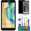 SRJTEK Schermo di ricambio per Blackview BV6600 per Blackview BV6600E, display LCD per Blackview BV6600 Pro, kit di riparazione per touch screen e digitalizzatore (nero)
