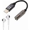 Flexman Adattatore USB C a Jack 3.5 mm per Cuffie, Adattatore Audio USB C a 3,5 mm con Chip CX31993, Adattatore da USB C a AUX Compatibile, Eccellente Qualità del Suono Senza Rumore, Bit/384 Khz
