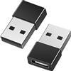 BORLTER CLAMP Adattatore USB C a USB (2 Pezzi), BorlterClamp Adattatore Tipo C Femmina a USB A Maschio OTG Compatibile con Computer Portatile, PC, Samsung Galaxy S20 S21 Note 20, Nero