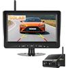 Husgw Telecamera di retromarcia senza fili solare 7 Monitor Camera Solare Kit 1080P HD Telecamera di retromarcia IR Visione Notturna IP66 Impermeabile per furgone (7'' con 1 Telecamere)