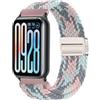 KeeFos Cinturini per Mi Band 10 Pro/Redmi Watch 6 Active(Rosa Blu) | Bracciale in Nylon con Magnetico, Cinturino per XXiaomi Smart Band 10 Pro/9 Pro/8 Pro/Redmi Watch 6/5/4/Redmi Watch 6 Lite