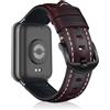 KeeFos Cinturino in Pelle per Mi Band 10 Pro/Redmi Watch 6 Lite (Rosso) | Cinturini in Regolabile per Xiaomi Smart Band 10 Pro/9 Pro/8 Pro/Redmi Watch 6 Active/Redmi Watch 6/5/4