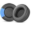 TaiZiChangQin Pro C/Y80B - Cuscinetti auricolari di ricambio compatibili con cuffie OneOdio Studio Wireless Pro C/Y80B, in memory foam, in pelle proteica, colore nero