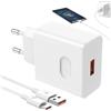 Seefey Caricabatterie rapido da 66 W per Hnor 200 Lite/200 Pro/90 Lite/Magic 6 Lite,Caricabatterie universale con 6 A Cavo USB C 1 m per Hnor Magic 6 6Pro Magic7 Lite X6b X8b Pad 2 9 X8a X9