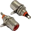 Aerzetix - C69390 - Set di 2 connettori spine RCA femmina dritto 21x16mm - montaggio su pannelli telaio - per saldare - audio