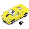 KLEIN Design CM0022 Mouse Senza Fili, Wireless, Modello Super Sport Car, 2.4 GHz Colore Giallo
