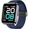 Blueshaweu Compatibile ID208 Plus Smartwatch,Sport Silicone Replacment Braccialetto con chiusura magnetica compatibile ENOMIR/WMK/Quican ID208 Plus 1.8 Pollici Smartwatch (blu)
