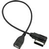 WPKD BLUEIY Cavo Adattatore USB, Interfaccia Musicale AMI MMI AUX MP3 Ricarica e Riproduzione Audio per A3 S4 A5 S5 A6 S6 A7 A8 Q5 Q7 R8