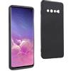 REY Cover in Gel TPU Nera per Samsung Galaxy S10 4G, Ultra Sottile 0,33 mm, Morbido Flessibile, Custodia Silicone