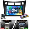 NHOPEEW 2G+64G Android Autoradio per Toyota Yaris 2005-2011 - Senza fili Carplay e Android Auto - 9 pollici Stereo con WiFi GPS FM RDS + Telecamera posteriore&Mic