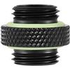 SALALIS 2 pezzi G1/4 Adattatore connettore filettato g1/4 fitting G1/4 maschio a maschio prolunga raccordo per computer sistema di raffreddamento ad acqua nero corto water cooling fittings Wasserkühlung