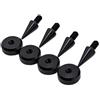 PrecisionGeek M8 alluminio anodizzato Nero Spike/Cono absorber per altoparlanti vite + piedino bordi smussati - 4 pz