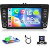 VECHTEL 8 CORE 6G+128G Autoradio Android 15 per Skoda Octavia 2 MK2 Rapid Yeti Roomster Superb, 8'' HD IPS Touchscreen co Carplay Android Auto senza Fili GPS Wi-Fi USB Tipo-C Bluetooth FM RDS Camera