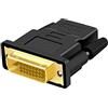 SZJUNXIAO Adattatore DVI su HDMI, Bidirezionale Adattatore da HDMI a DVI-D F/M Adattatore DVI - HDMI 1080p Full HD con Connettori Placcati Oro