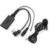 EVGATSAUTO Adattatore Bluetooth AUX, Microfono per Autoradio con Cavo Audio AUX Sostituzione Bluetooth 5.0 per Pioneer Radio IP‑BUS