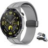 KeHowy 22mm Cinturino per Huawei Watch GT 7 46mm/GT7 Pro/GT 6/GT6 Pro 46mm | per Garmin Venu 4 45mm/Venu 3 45mm/Venu2/Forerunner 265/255/255 Music/570 47mm, 22mm Silicone Magnetico Cinturini, Grigio