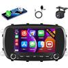 Roinvou 4+64G Android 15 Autoraido per Fiat 500X 2014-2020 Wireless Carplay Android Auto 7 PolliciRadio con 32EQ FM/RDS GPS WIFI Bluetooth 1280 * 720 Pixel MIC SWC Telecamera Posteriore