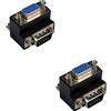 baolongking Adattatore convertitore ad angolo retto da VGA maschio a femmina a 15 pin SVGA, connettore per monitor LCD TV, 2 pezzi