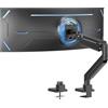 PUTORSEN Supporto per monitor da 17-49 pollici, max 20 KG, supporto in alluminio premium per monitor piatti/curvi con VESA 75 * 75/100 * 100 mm