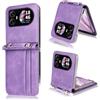 COQUE Custodia per Telefono Blackview Hero 10, Cordino + Custodia a Portafoglio per Biglietti da Visita Multi-Slot, Custodia per Telefono Flip per Blackview Hero 10-Viola